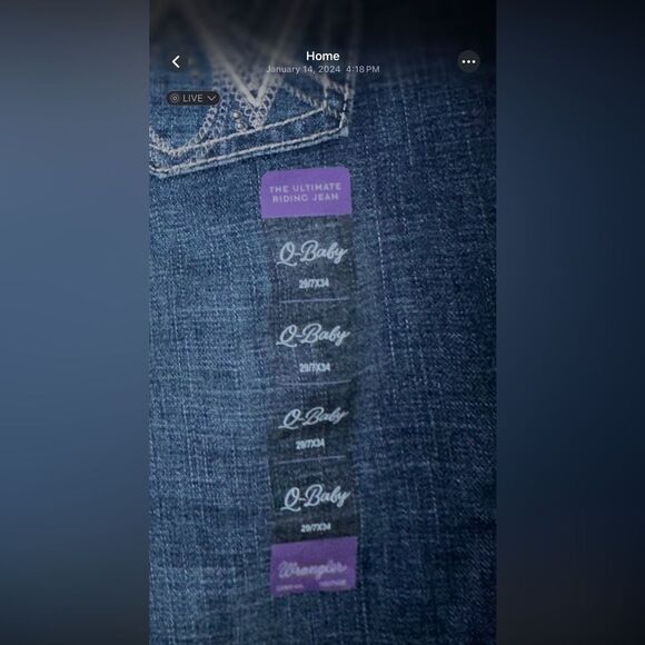 Wrangler Women's Q-Baby Ultimate Riding Jean nwt 29 7/34 - Picture 1 of 10